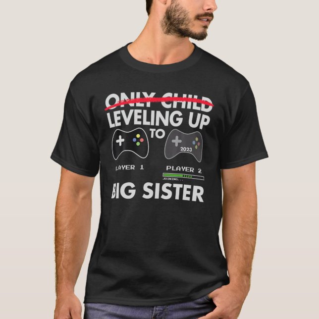 Camiseta Leveling To Big Sister 2023 - Video Game Player (Frente)