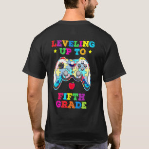 Camiseta Leveling Up To 5th Grade Autism Gamer Back To Scho