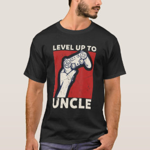 Camiseta Leveling Up To Uncle 2021 Funny Video Gamer Vintag