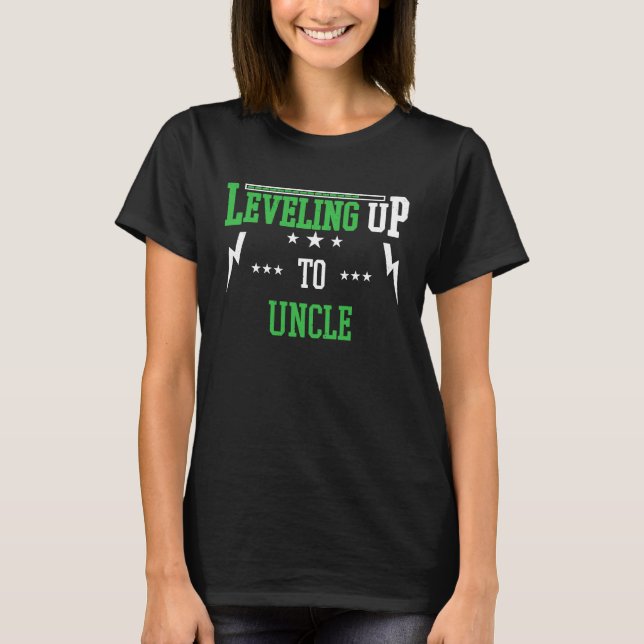 Camiseta Leveling Up To Uncle  For Becoming Uncle (Frente)