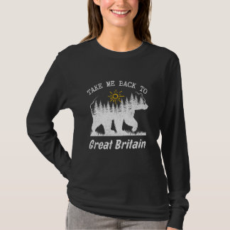 Camiseta Levem-Me De Volta À Férias De Vintage Na Grã-Breta