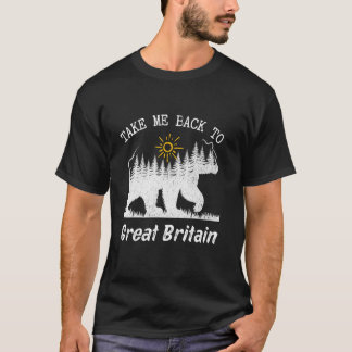 Camiseta Levem-Me De Volta À Férias De Vintage Na Grã-Breta