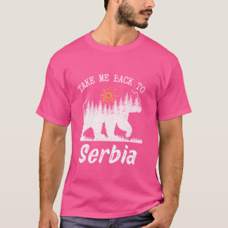 Camiseta Levem-Me De Volta À Sérvia Vintage, Férias Sérvia