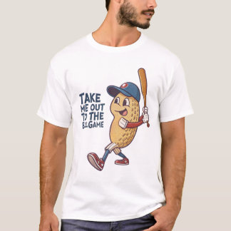 Camiseta Levem-me para o jogo de bola: amendoim Basebal