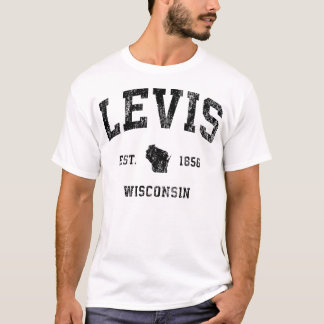 Camiseta Levis Wisconsin Wi Vintage - Esportes Negra Atípic