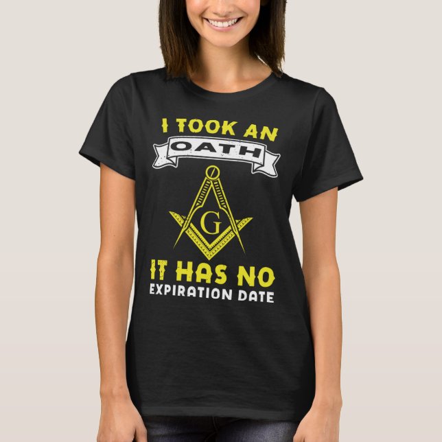Camiseta Levou Um Juro Masônico Mestra Praça E Compass (Frente)