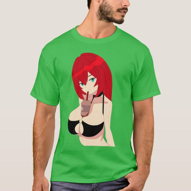 Camiseta Lewd anime girl funny (Frente)