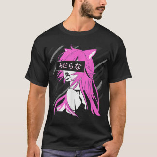 Camiseta Lewd waifu Néko, uma garota predadora japonesa