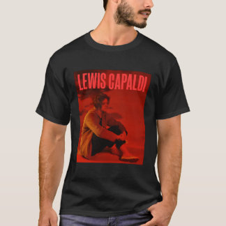 Camiseta Lewis Capaldi €"Texto vermelho do Cobrir do álbum