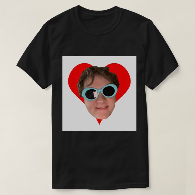 Camiseta Lewis Capaldi Heart &amp; Sunglass Classic T-Sh (Frente do Design)