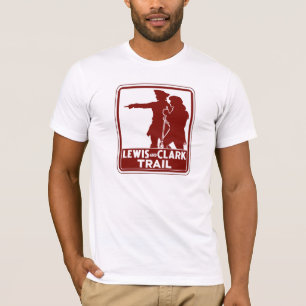 Camiseta Lewis & Clark, sinal do guia do tráfego, EUA
