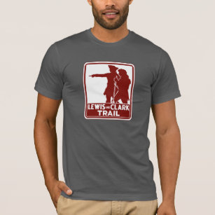 Camiseta Lewis & Clark, sinal do guia do tráfego, EUA