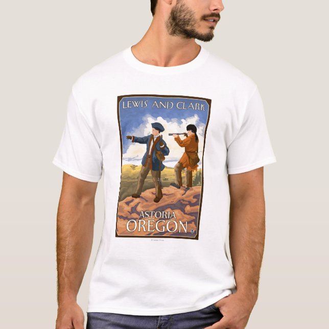 Camiseta Lewis e Clark - Astoria, Oregon (Frente)