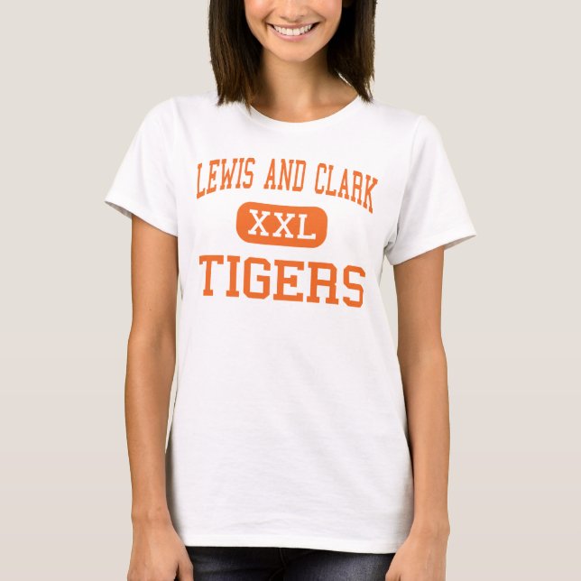 Camiseta Lewis e Clark - tigres - altos - Spokane (Frente)