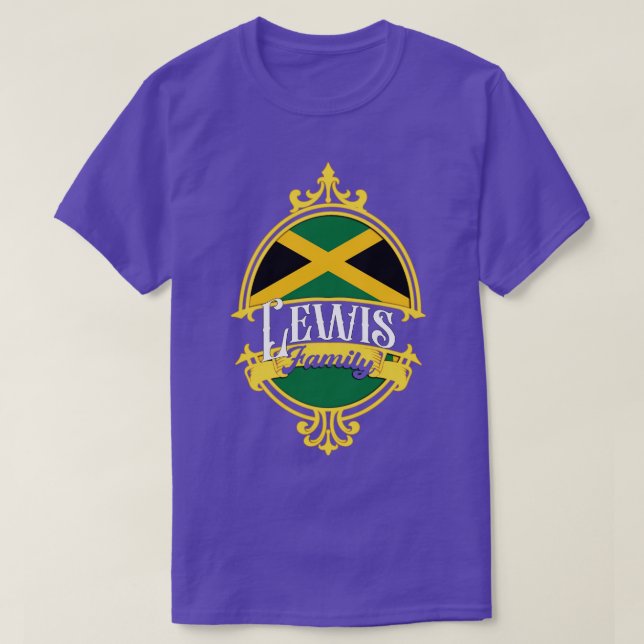 Camiseta Lewis Family Jamaica Flag (Frente do Design)