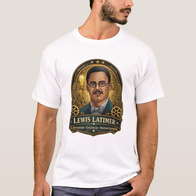 Camiseta Lewis Latimer – Electrical Innovator (Frente)