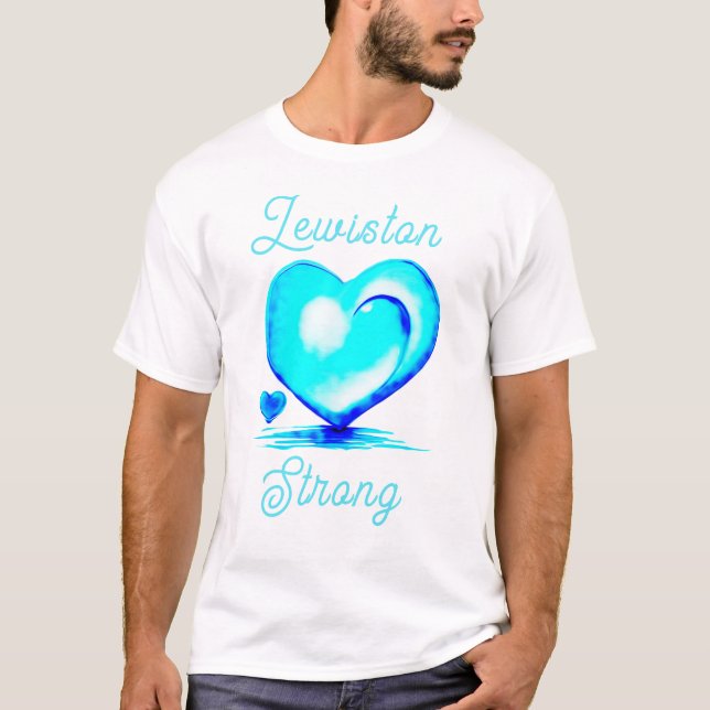 Camiseta Lewiston Strong Maine Honrando Vítimas T-Shirt (Frente)