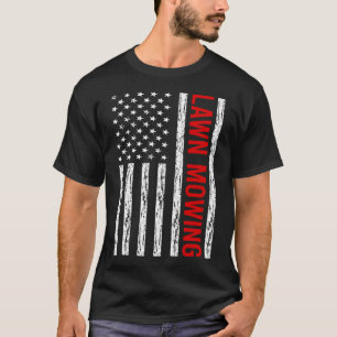Camiseta Lewn Lâmpada de Bandeira dos EUA Mower Lawnmower