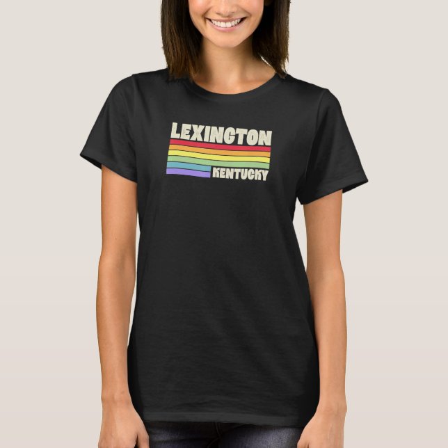 Camiseta Lexington Kentucky Pride Rainbow Flag Orgulho gay  (Frente)