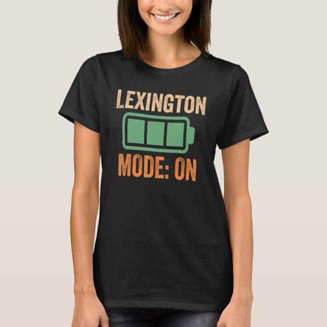 Camiseta Lexington Mode On Battery Design (Frente)