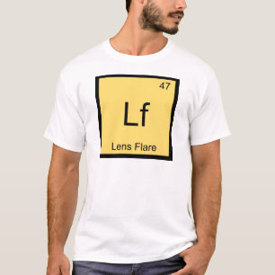 Camiseta Lf - Símbolo de Elemento Químico de Flare de lente