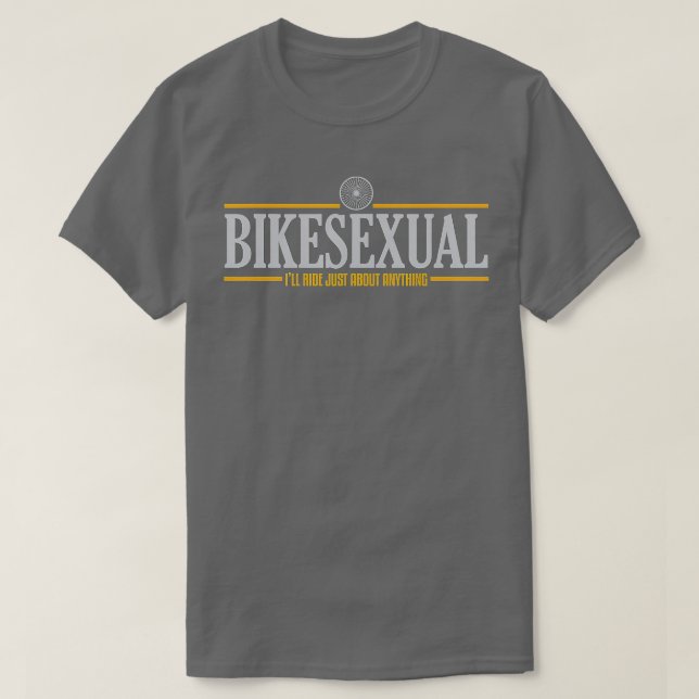 Camiseta LGB Store t BIKESEXUAL SHIR White tee (Frente do Design)
