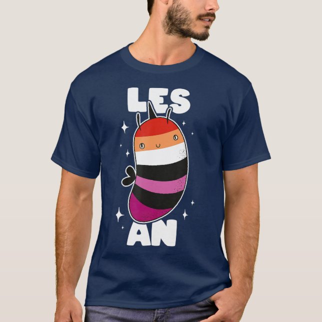 Camiseta LGB Wlw Pride Flag Les Bee An Gay Lesbian Anti (Frente)