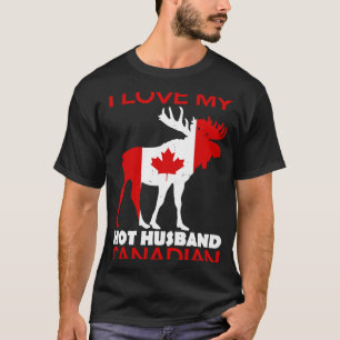 Camiseta LgBN I Ama Marido Maple Canadense Leaf Animal Can