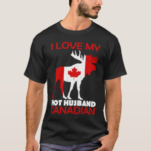 Camiseta LgBN I Ama Marido Maple Canadense Leaf Animal Can
