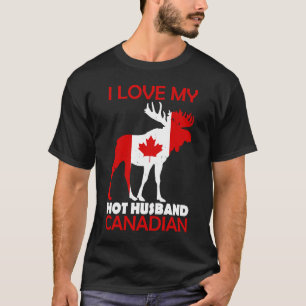Camiseta LgBN I Ama Marido Maple Canadense Leaf Animal Can
