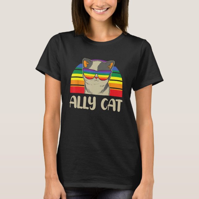 Camiseta Lgbt Ally Cat Be Kind Gay Rainbow   Lgbtq (Frente)