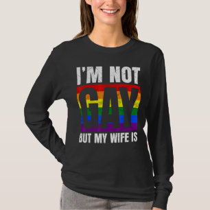 Camiseta Lgbt Ally Pride Mês Eu não sou Gay, mas minha espo