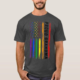 Camiseta LGBT - Apoio à vovó LGBT Orgulhosa Sinalizador LGB