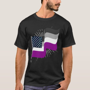 Camiseta Lgbt Asexual Norte Americano Igualdade de Sinaliza