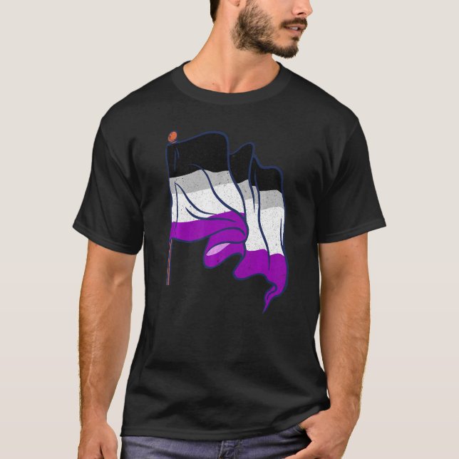 Camiseta Lgbt Asexualidade Sinalizador Ace Orgulho dos Dire (Frente)