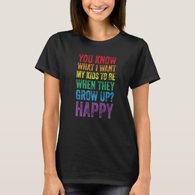 Camiseta LGBT Awareness Proud Parents Mom Dad Gay Pride Rai (Frente)