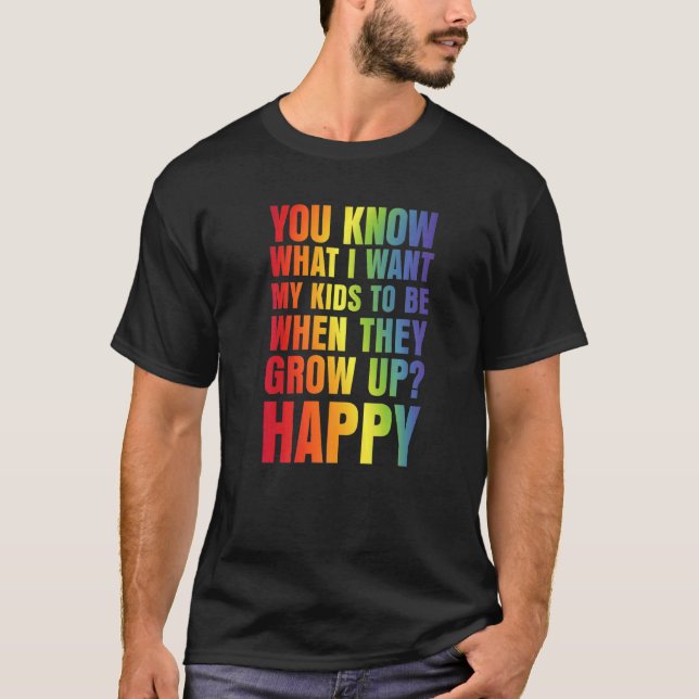 Camiseta LGBT Awareness Proud Parents Mom Dad Gay Pride Rai (Frente)