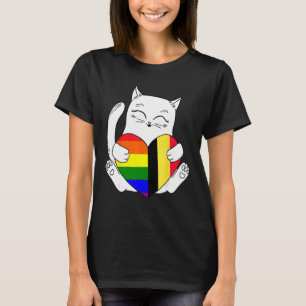 Camiseta LGBT Bélgica Cat Ally Animal Pride Supporter