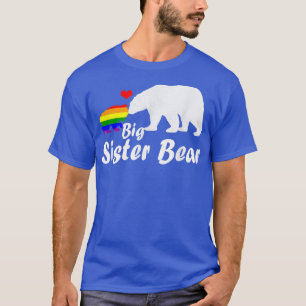 Camiseta Lgbt Big Sister Bear Orgulho gay Igual Rights Rain