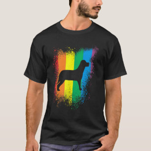 Camiseta Lgbt Cão Ink Splash Lésbica Gay Rainbow Lgbtq Fl