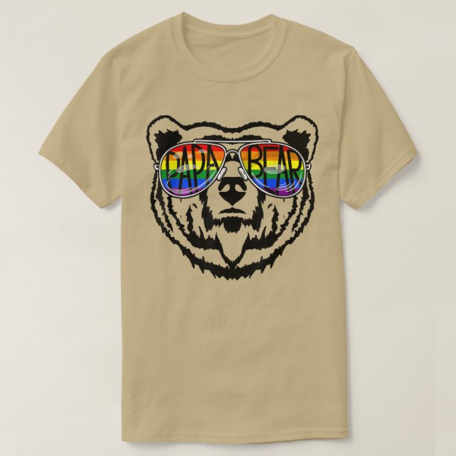 Camiseta LGBT Daddy Papa Bear Gay Pride Proud Dad Father's  (Frente do Design)