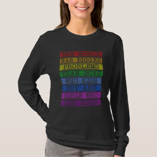 Camiseta Lgbt De orgulho gay Mês O Mundo Tem Problemas Maio