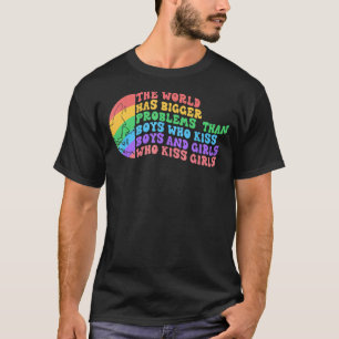 Camiseta Lgbt De orgulho gay Mês O Mundo Tem Problemas Maio