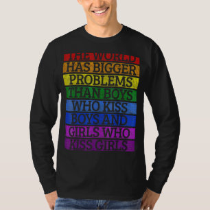 Camiseta Lgbt De orgulho gay Mês O Mundo Tem Problemas Maio