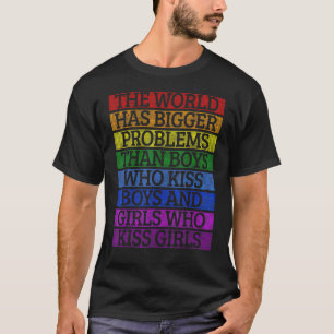Camiseta Lgbt De orgulho gay Mês O Mundo Tem Problemas Maio