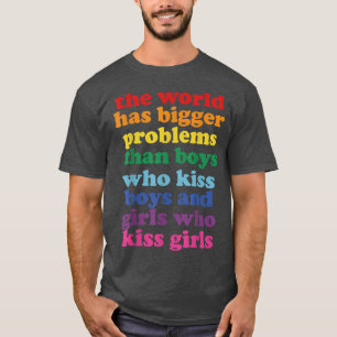 Camiseta Lgbt De orgulho gay Mês O Mundo Tem Problemas Maio