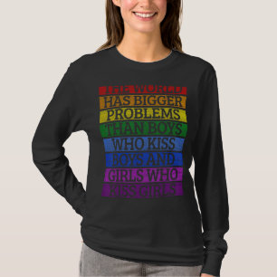 Camiseta Lgbt De orgulho gay Mês O Mundo Tem Problemas Maio