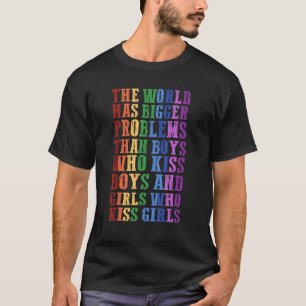 Camiseta Lgbt De orgulho gay Mês O Mundo Tem Problemas Maio