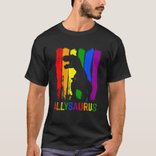 Camiseta Lgbt Dinossaur Rex Gay Lésbica Bandeira do Orgulho