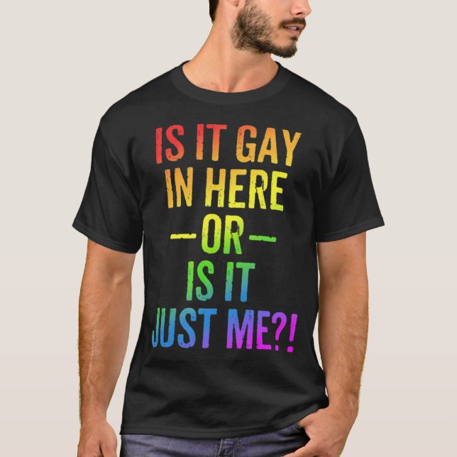 Camiseta LGBT É Gay Aqui Ou Sou Apenas Um Gay Engraçado (Frente)